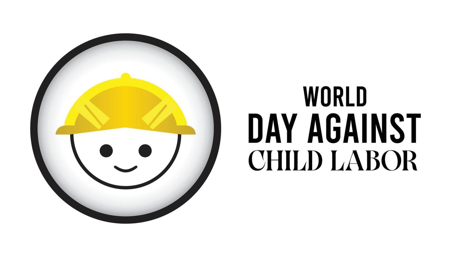 World Day Against Child Labor observed every year in June. Template for background, banner, card, poster with text inscription. vector
