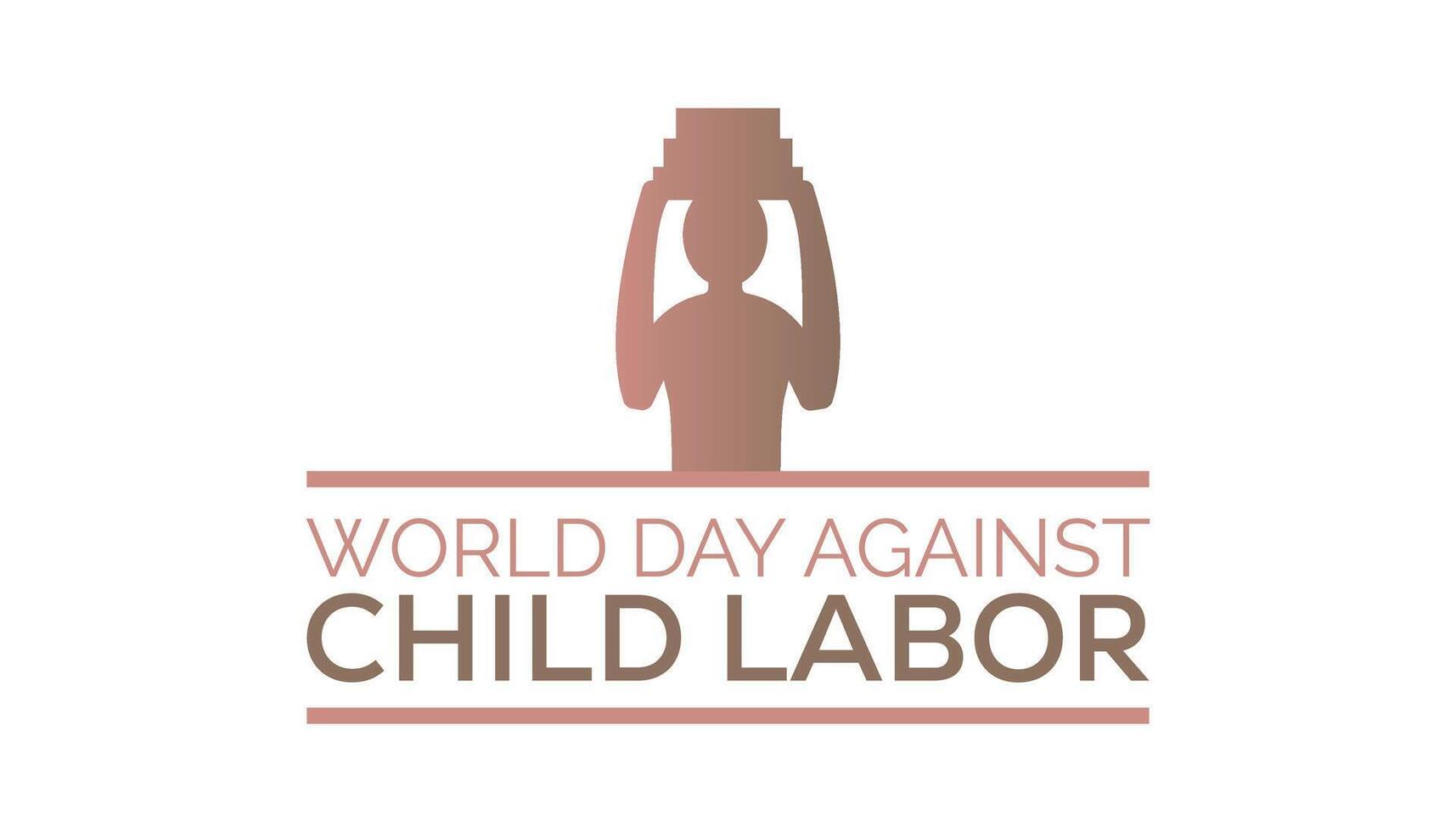 World Day Against Child Labor observed every year in June. Template for background, banner, card, poster with text inscription. vector