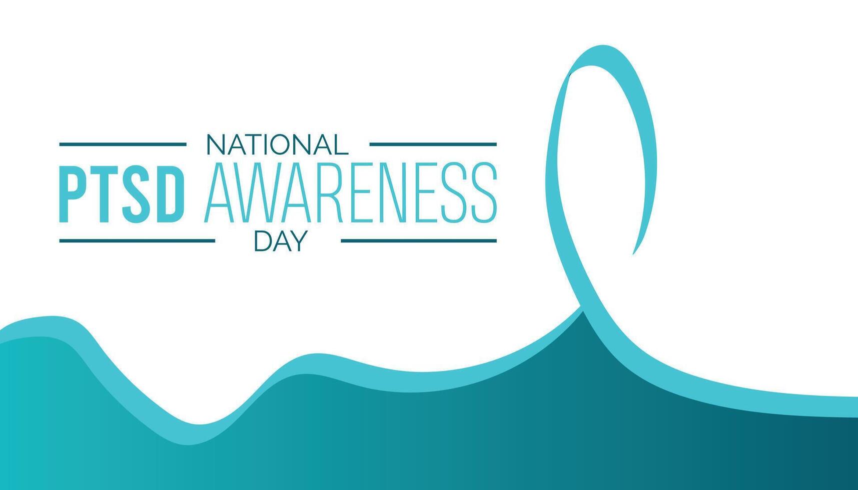 National PTSD Awareness day observed every year in June. Template for background, banner, card, poster with text inscription. vector