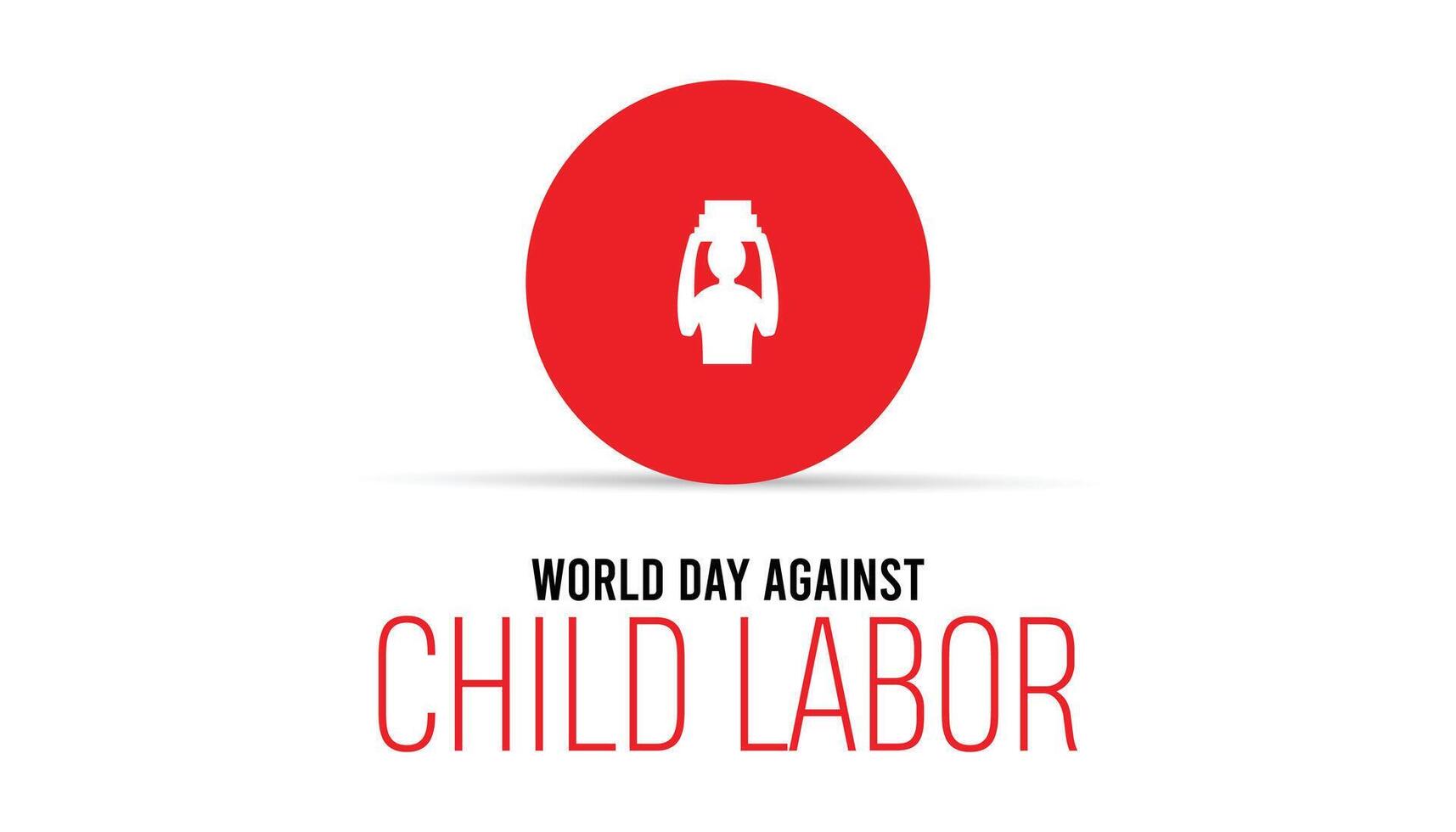 World Day Against Child Labor observed every year in June. Template for background, banner, card, poster with text inscription. vector