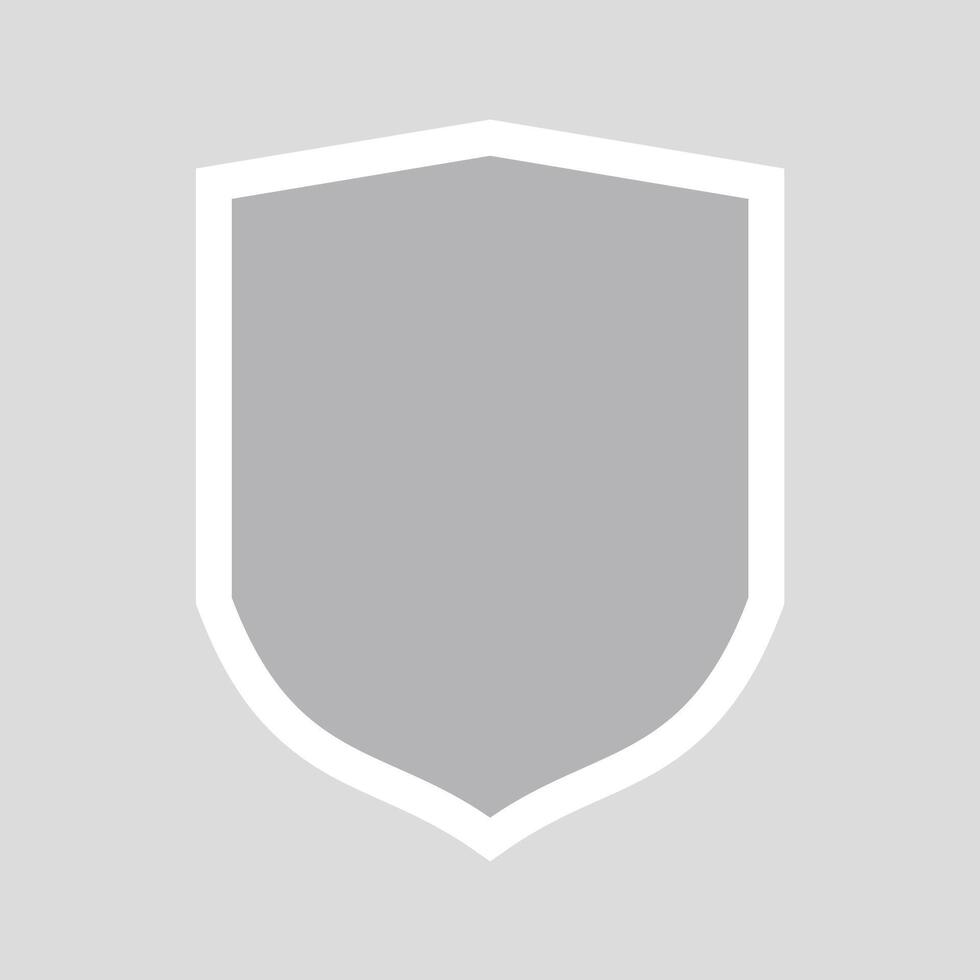 Grey Shield with Grey Background vector