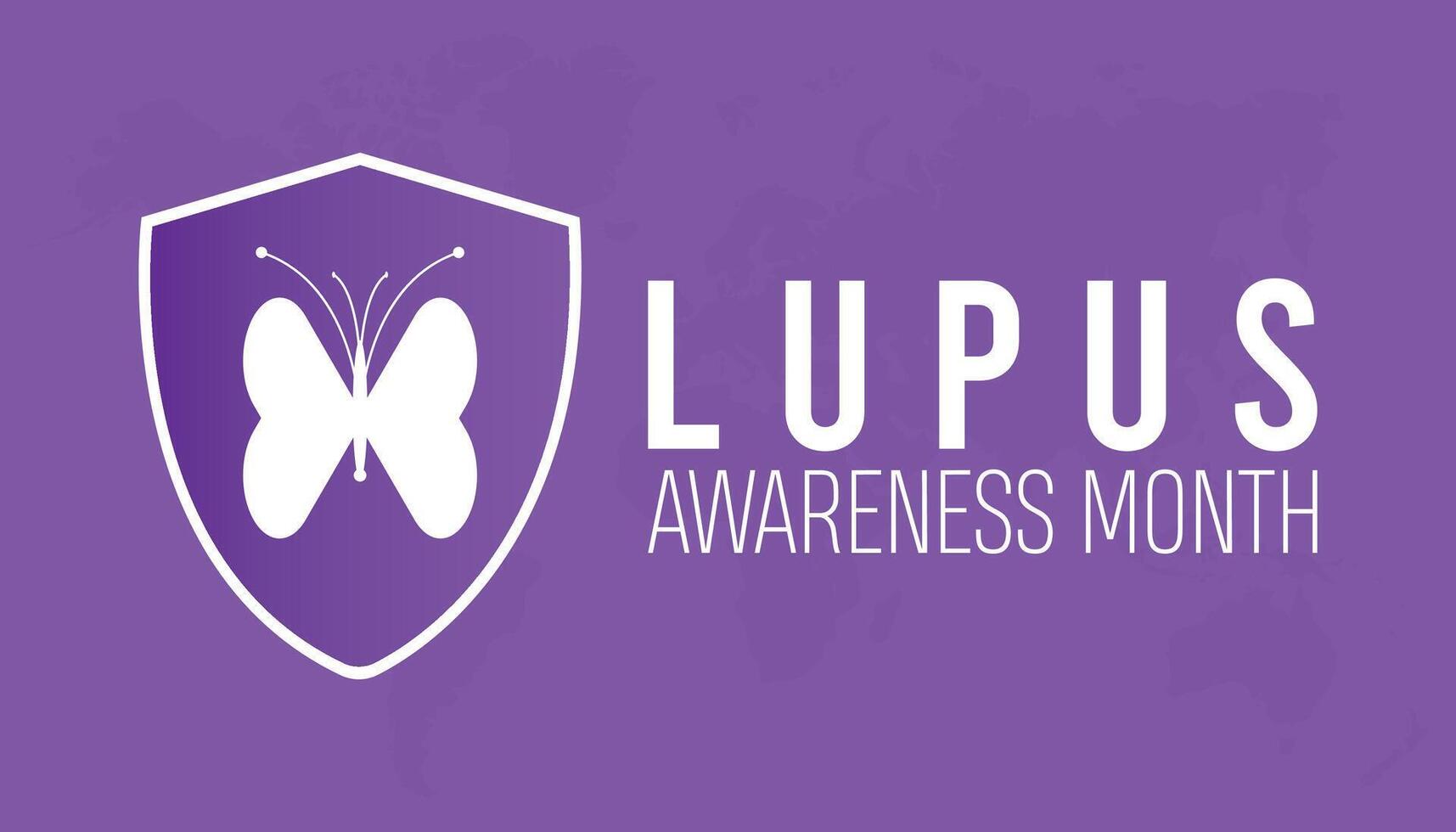 lupus conciencia mes observado cada año en mayo. modelo para fondo, bandera, tarjeta, póster con texto inscripción. vector