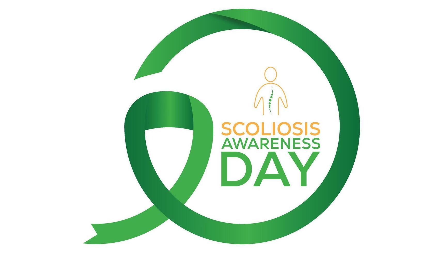 Scoliosis Awareness Day every year in June. Template for background, banner, card, poster with text inscription. vector