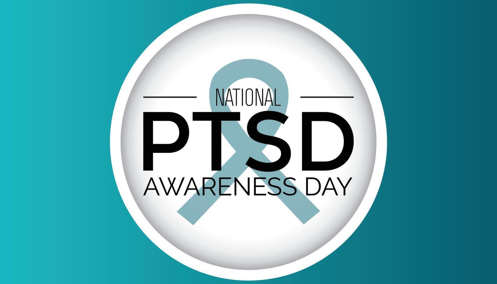 National PTSD Awareness day observed every year in June. Template for background, banner, card, poster with text inscription. vector