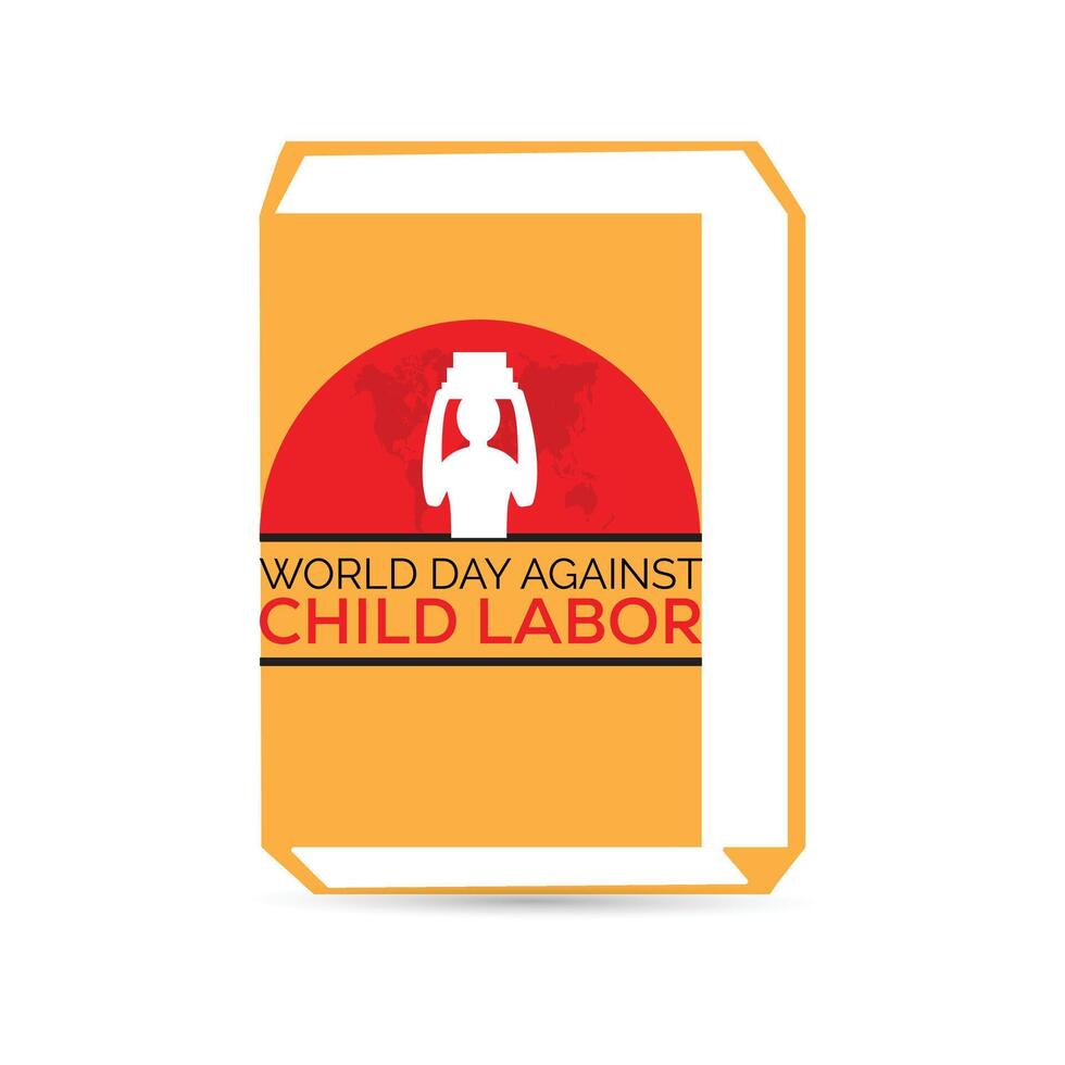 World Day Against Child Labor observed every year in June. Template for background, banner, card, poster with text inscription. vector