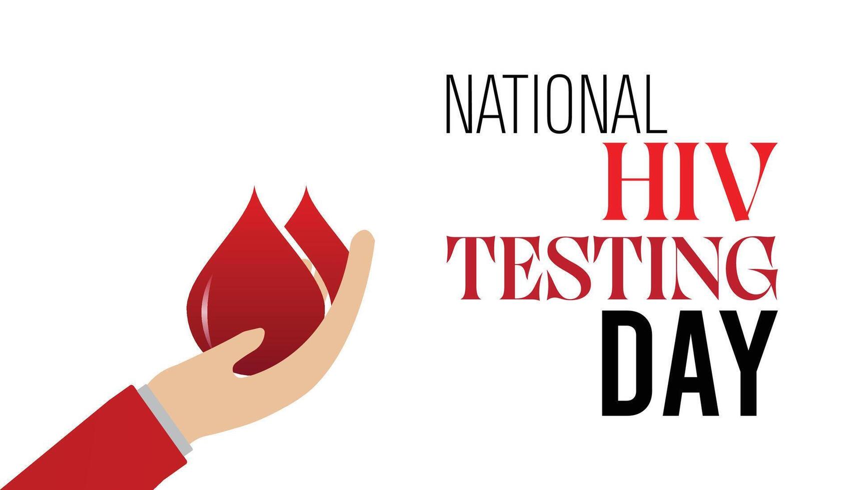 National HIV Testing Day observed every year in June. Template for background, banner, card, poster with text inscription. vector