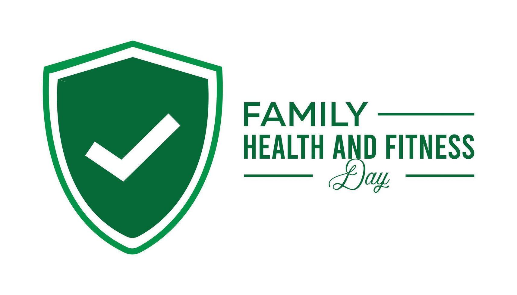 Family Health and Fitness day observed every year in June. Template for background, banner, card, poster with text inscription. vector