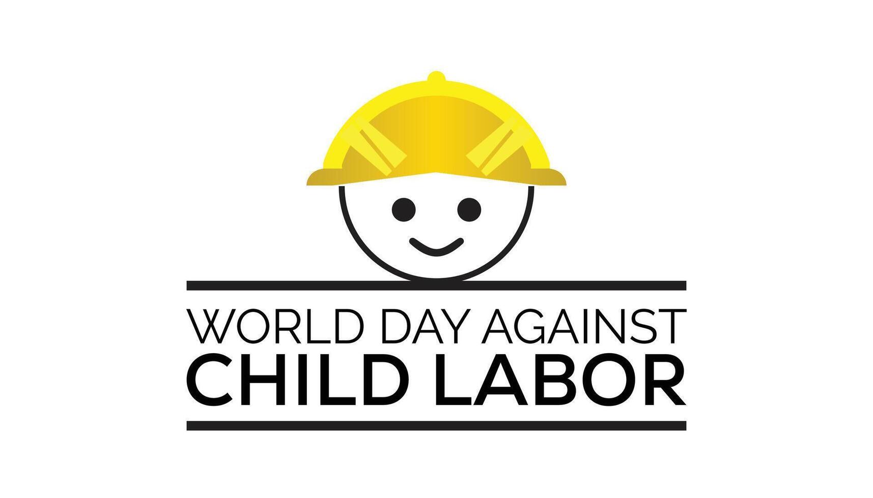 World Day Against Child Labor observed every year in June. Template for background, banner, card, poster with text inscription. vector