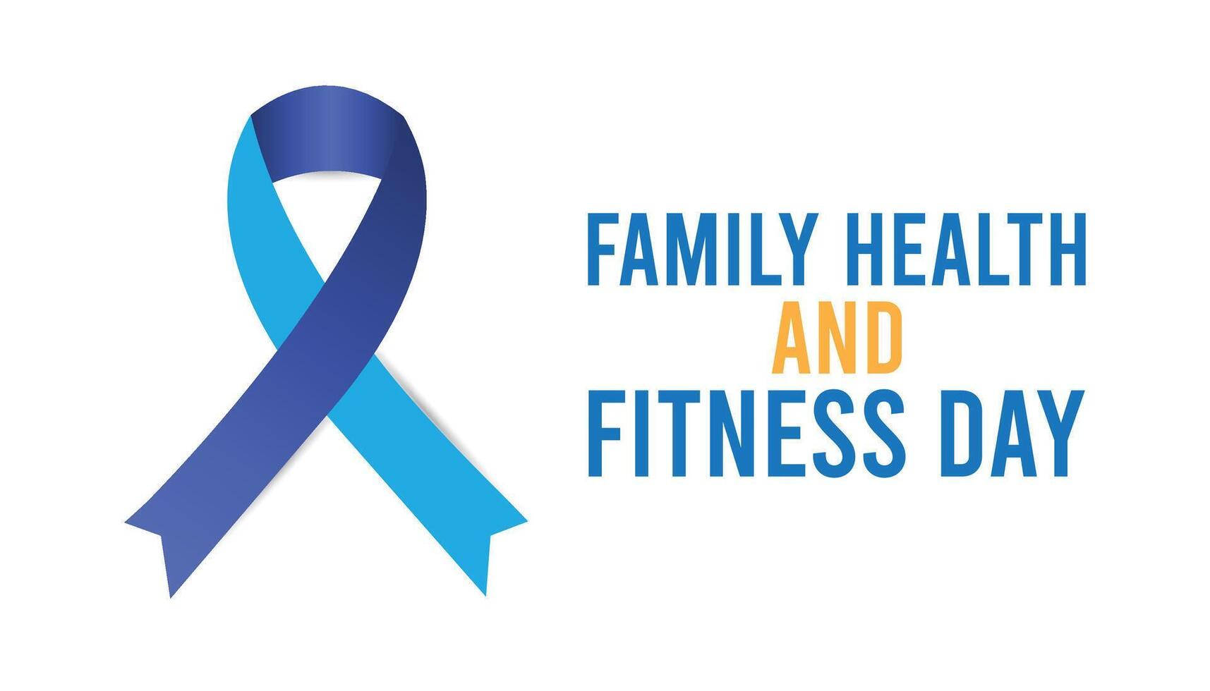 Family Health and Fitness day observed every year in June. Template for background, banner, card, poster with text inscription. vector