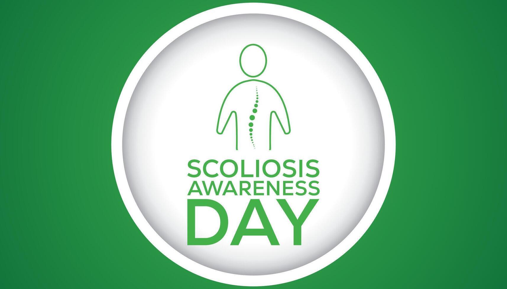 Scoliosis Awareness Day every year in June. Template for background, banner, card, poster with text inscription. vector