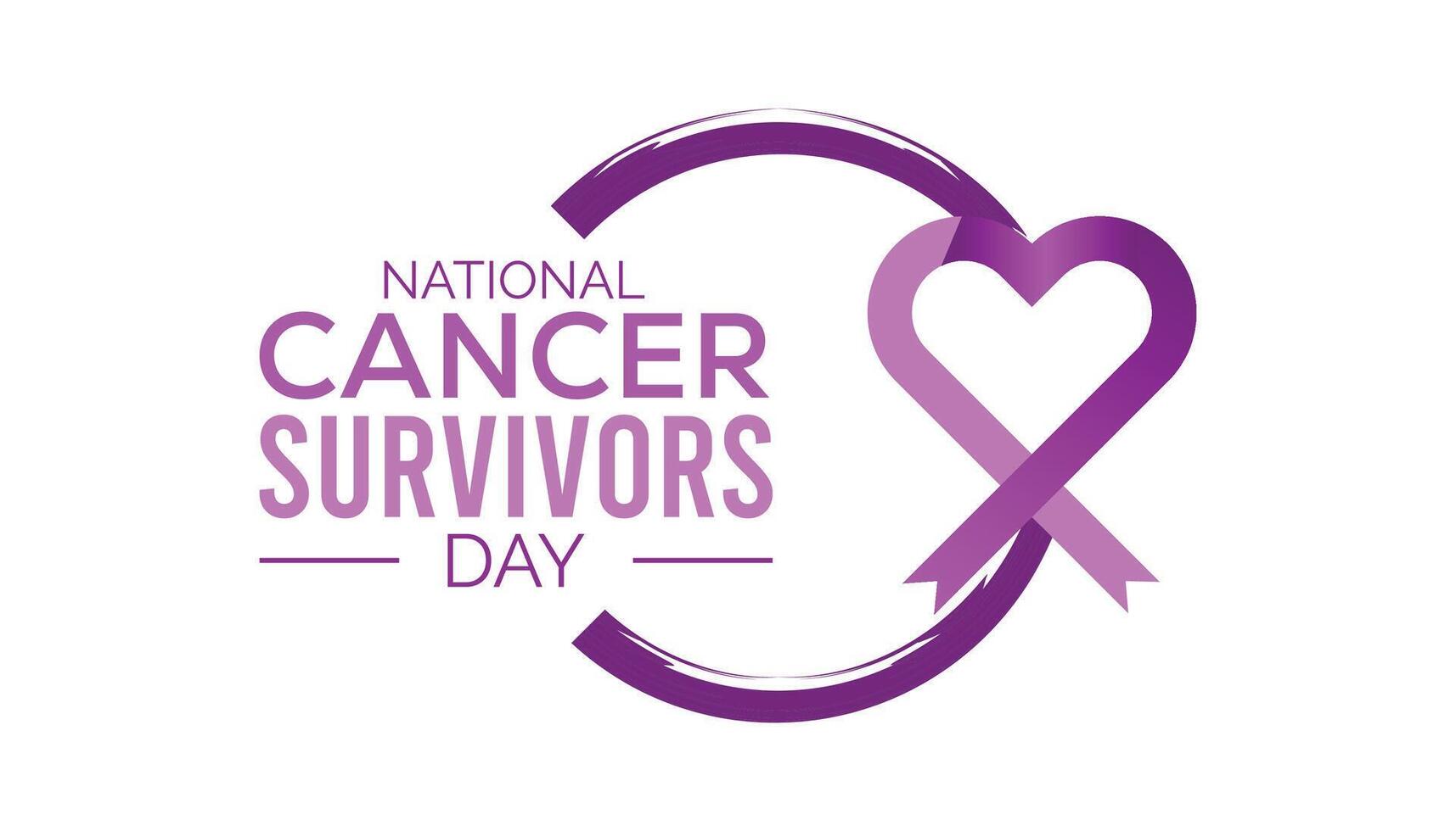National Cancer Survivors Day observed every year in June. Template for background, banner, card, poster with text inscription. vector