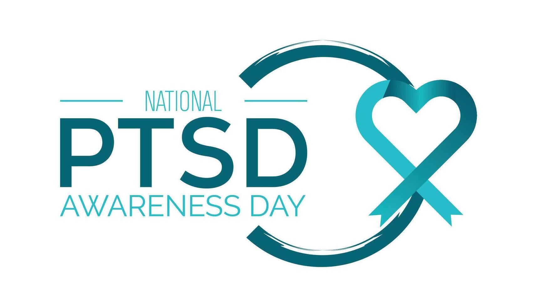 National PTSD Awareness day observed every year in June. Template for background, banner, card, poster with text inscription. vector