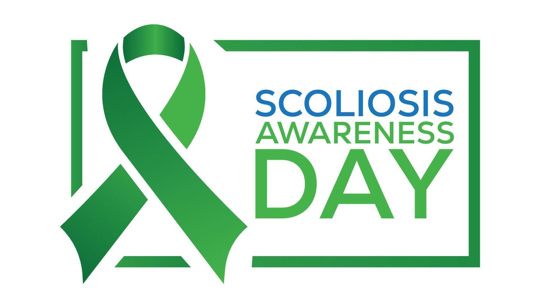 Scoliosis Awareness Day every year in June. Template for background, banner, card, poster with text inscription. vector