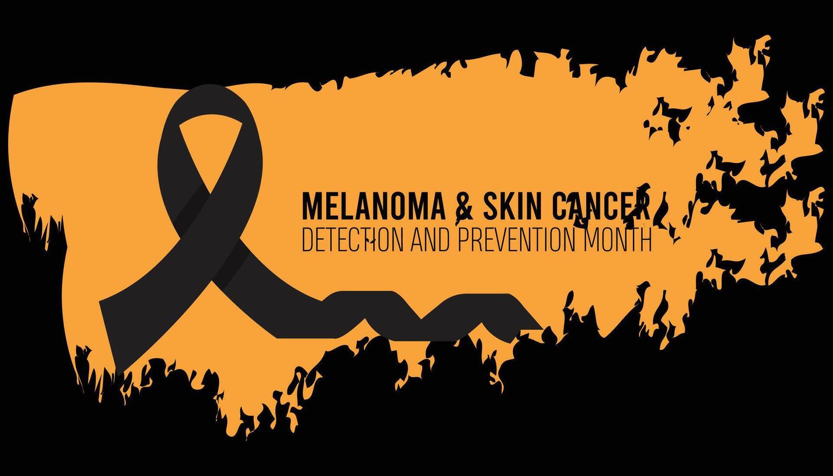 Melanoma And Skin Cancer Detection and Prevention Month observed every year in May. Template for background, banner, card, poster with text inscription. vector