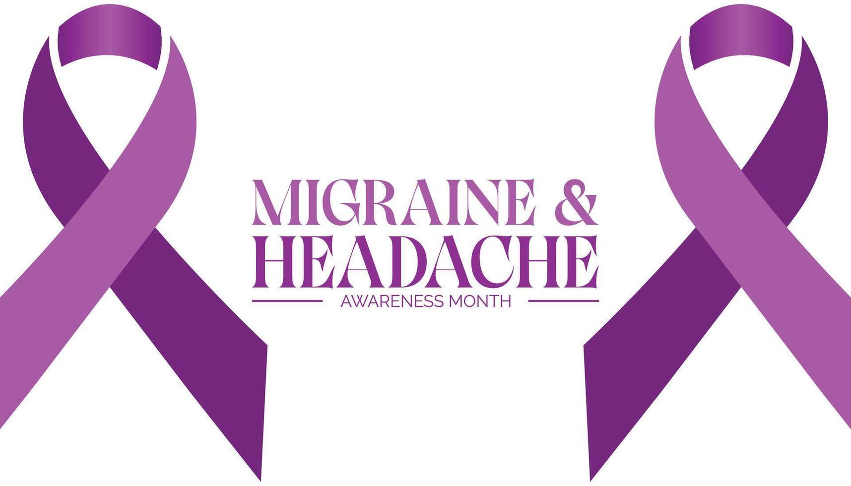 Migraine AND Headache awareness month observed every year in June. Template for background, banner, card, poster with text inscription. vector
