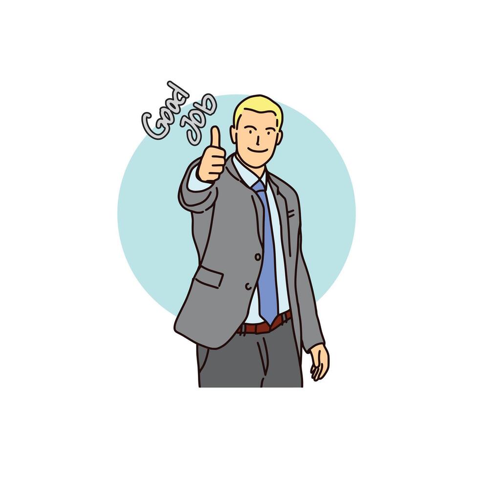 Flat illustration. promotional posing characters. There is space for your text on the banner vector