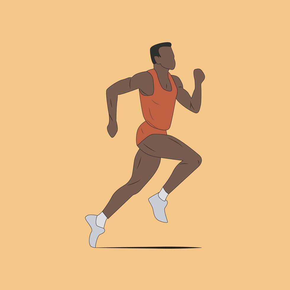 running, running athlete, sports vector