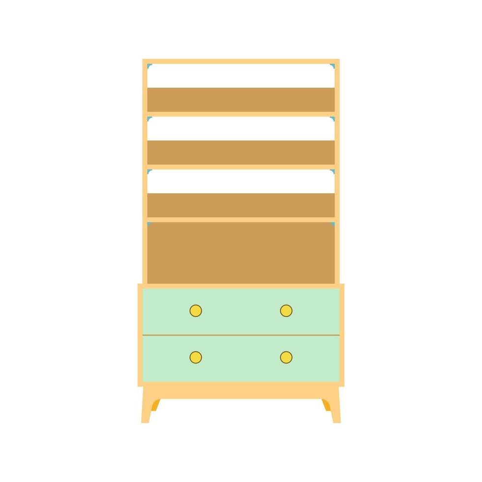 Illustration of bookcase vector