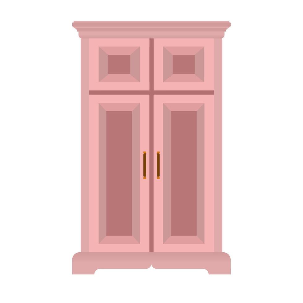 Illustration cupboard 4 door good for graphic design and etc vector