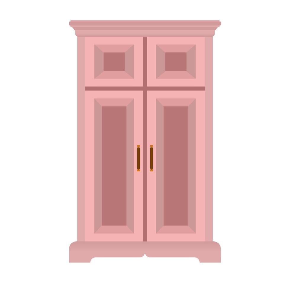 Illustration cupboard 4 door good for graphic design and etc vector