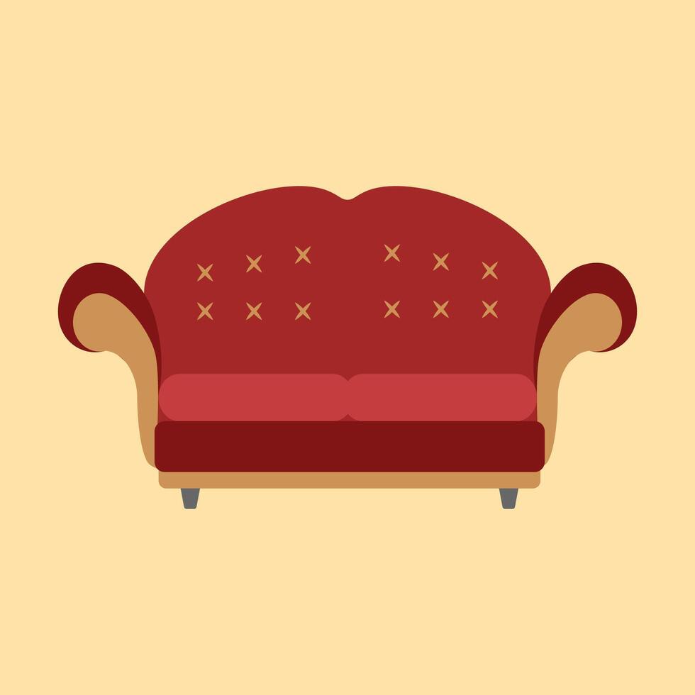 Flat illustration of sofa good for graphic design etc vector