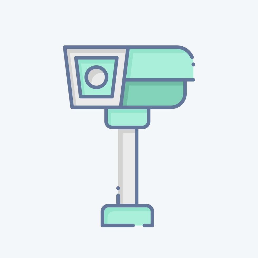 Icon CCTV. related to Security symbol. doodle style. simple design illustration vector