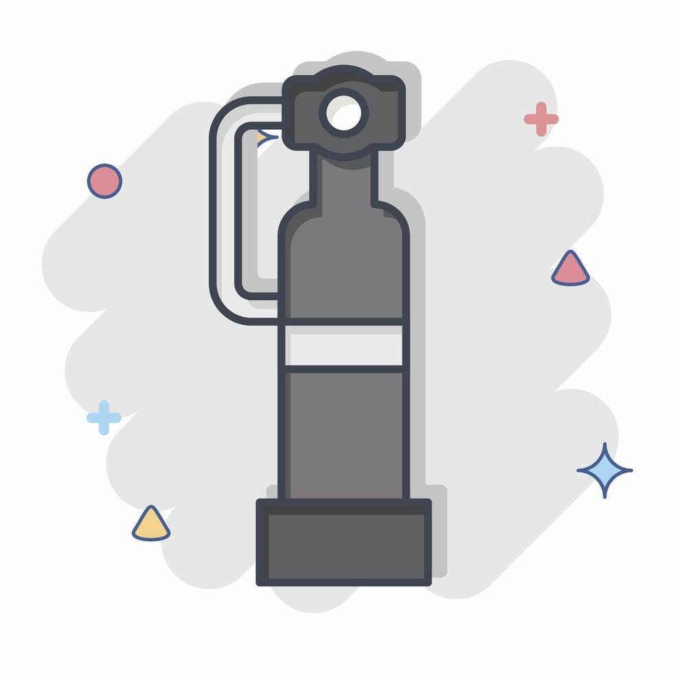 Icon Fire Extinguisher. related to Security symbol. comic style. simple design illustration vector