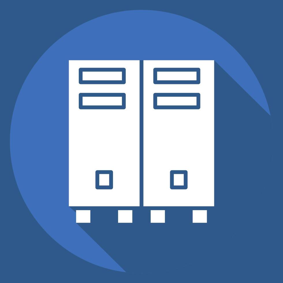 Icon Locker. related to Security symbol. long shadow style. simple design illustration vector
