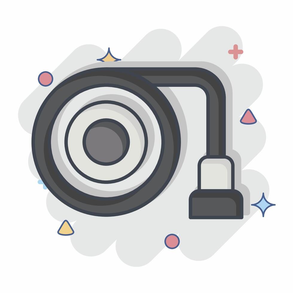 Icon Hose. related to Security symbol. comic style. simple design illustration vector