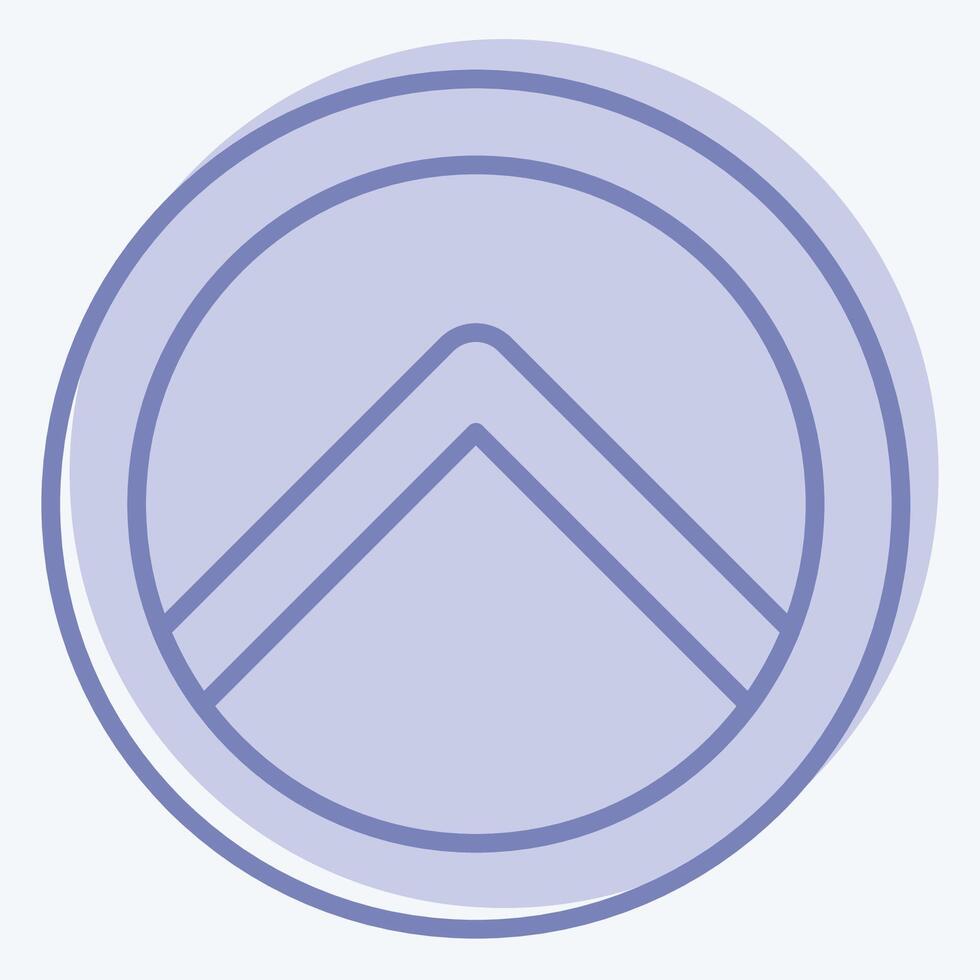 Icon Shield. related to Security symbol. two tone style. simple design illustration vector