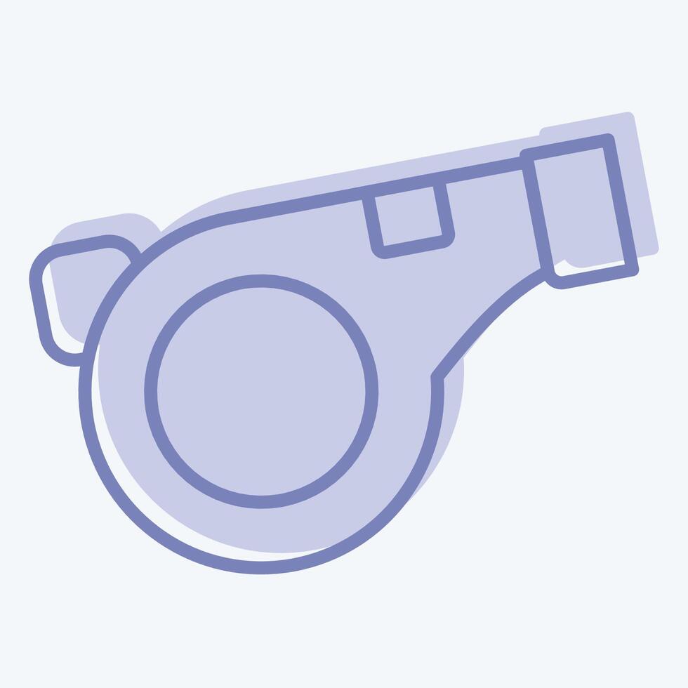 Icon Whistle. related to Security symbol. two tone style. simple design illustration vector