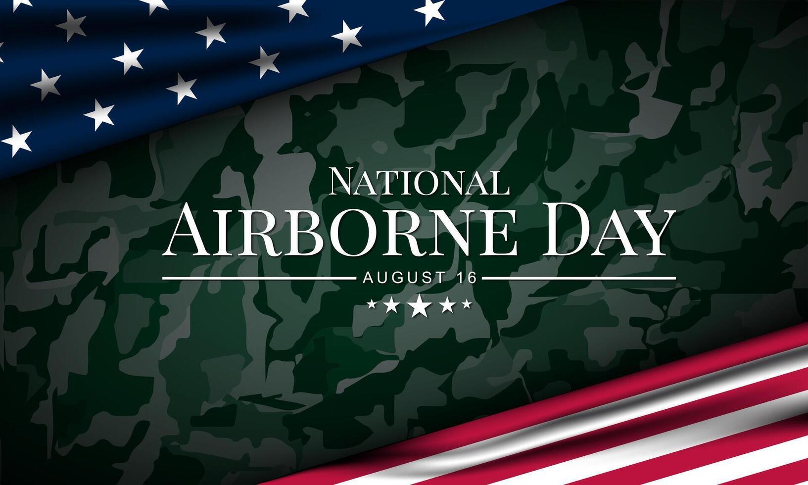 National Airborne Day August 16 background Illustration vector