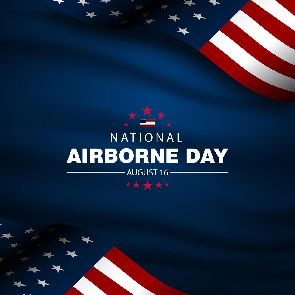 National Airborne Day August 16 background Illustration vector