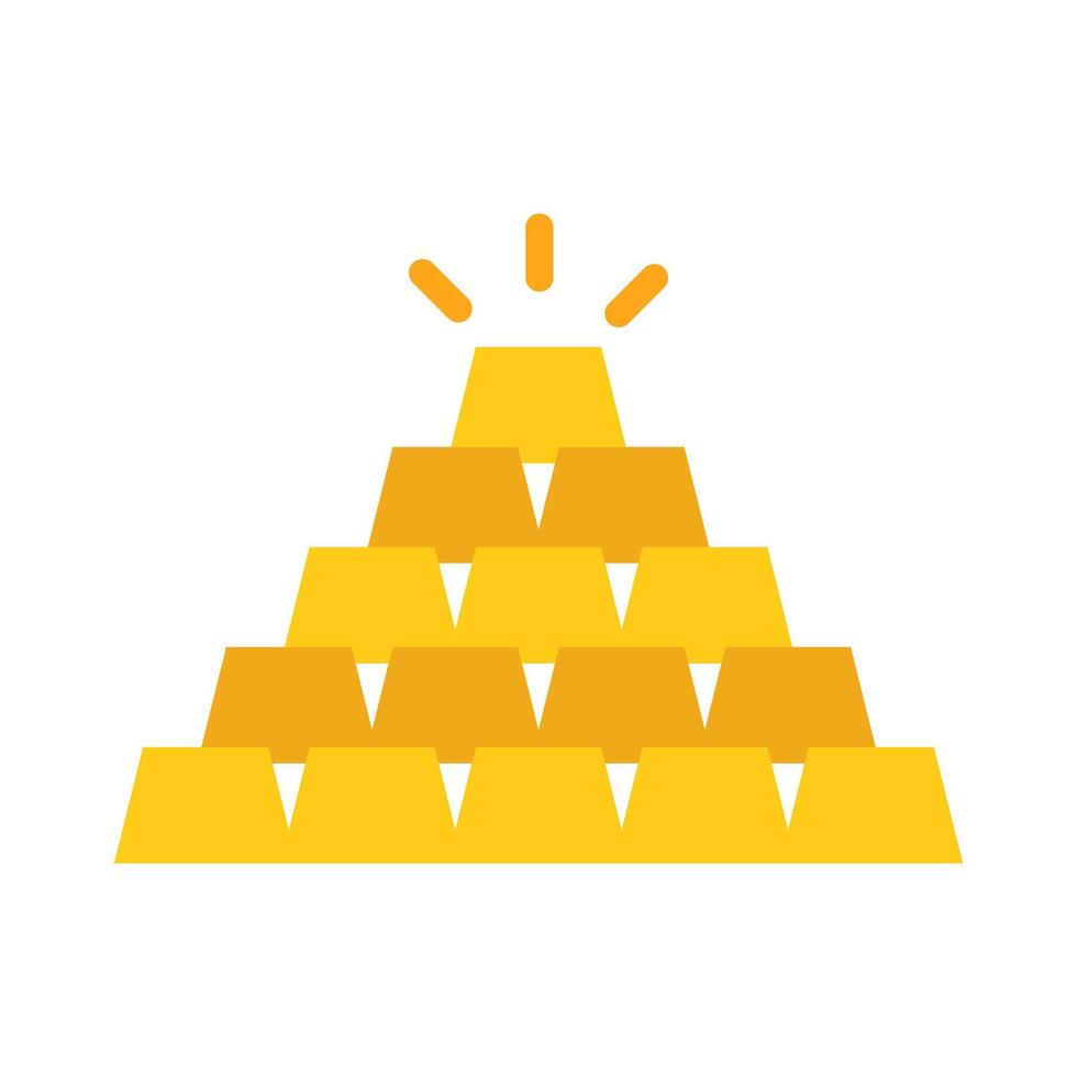 Large amount of gold bars. Treasure. vector