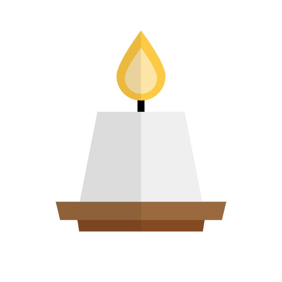 Modern candle and candlelight icon. vector