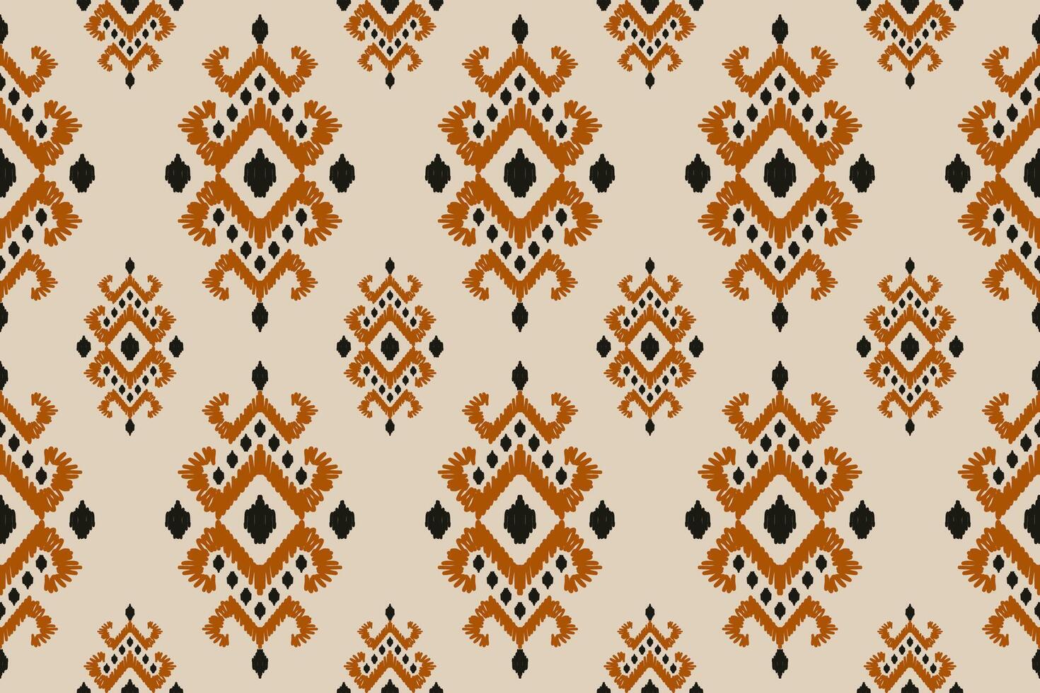 Ikat tribal Indian seamless pattern. Ethnic Aztec fabric carpet mandala ornament native boho chevron textile.Geometric African American oriental traditional illustrations. Embroidery style. vector