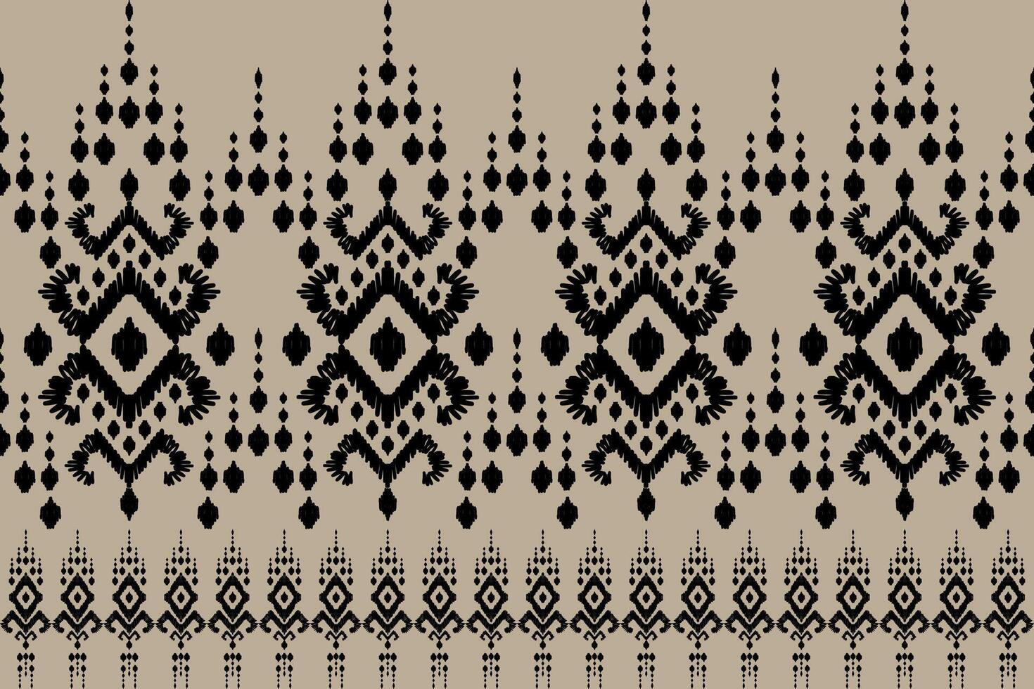 Ikat tribal Indian seamless pattern. Ethnic Aztec fabric carpet mandala ornament native boho chevron textile.Geometric African American oriental traditional illustrations. Embroidery style. vector