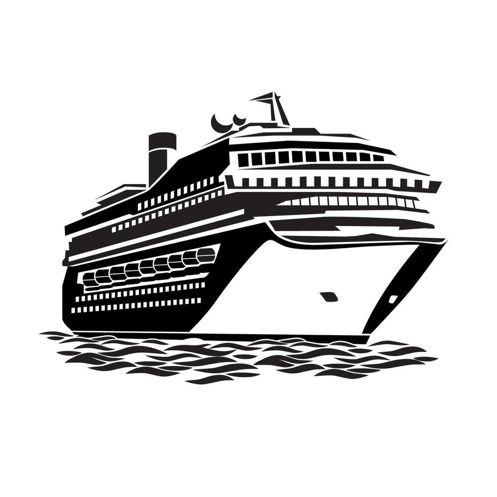 Big cruise liner vector