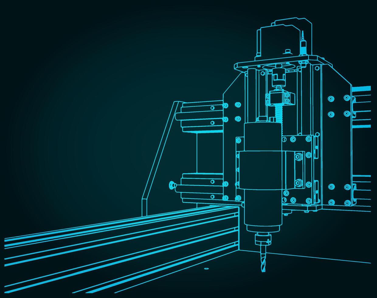 cnc máquina para de madera 3d tallado vector