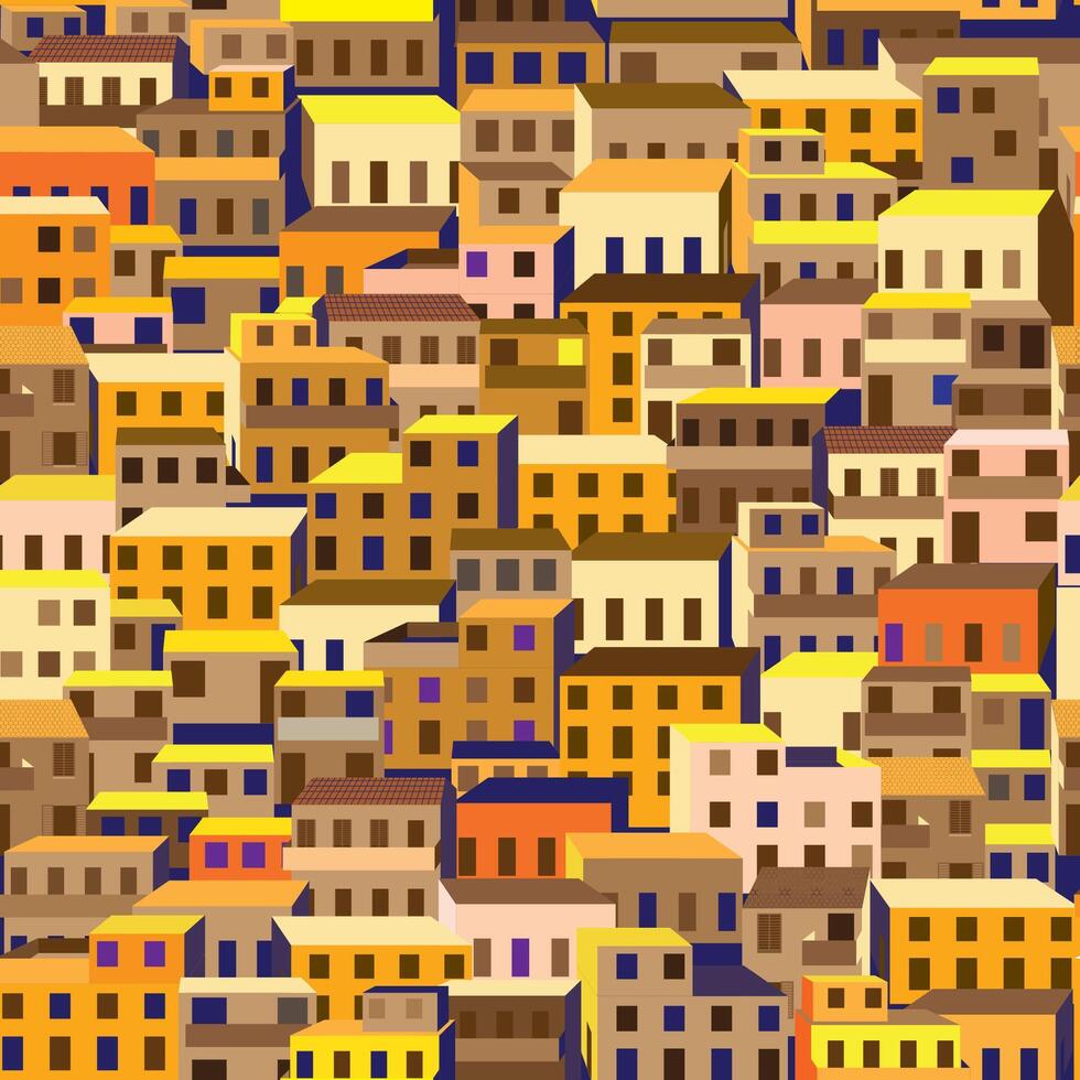 Old town pattern vector