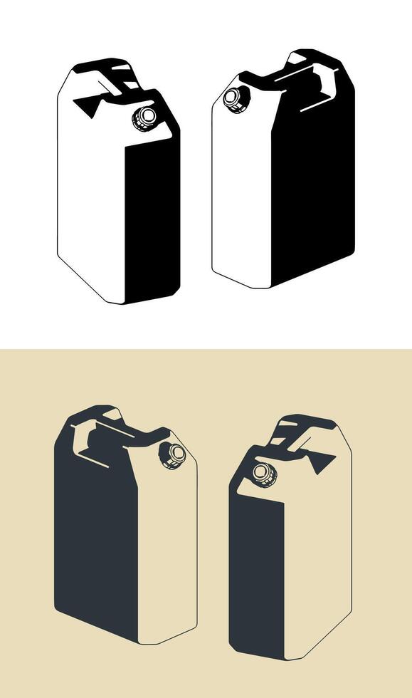 Large plastic canister vector