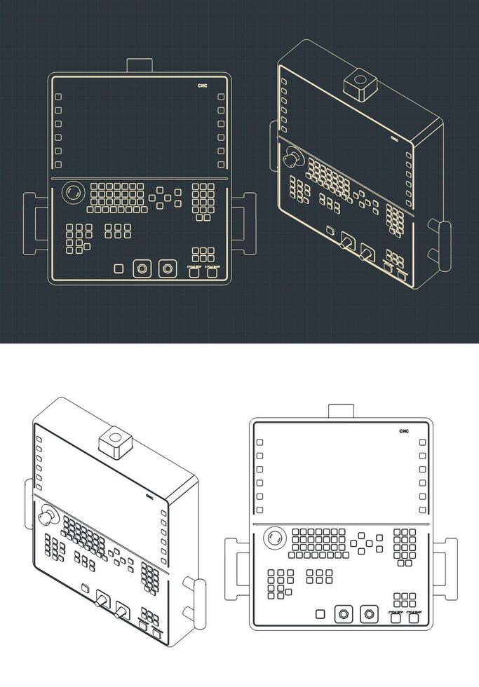 remoto controlar para automatizado planta líneas planos vector