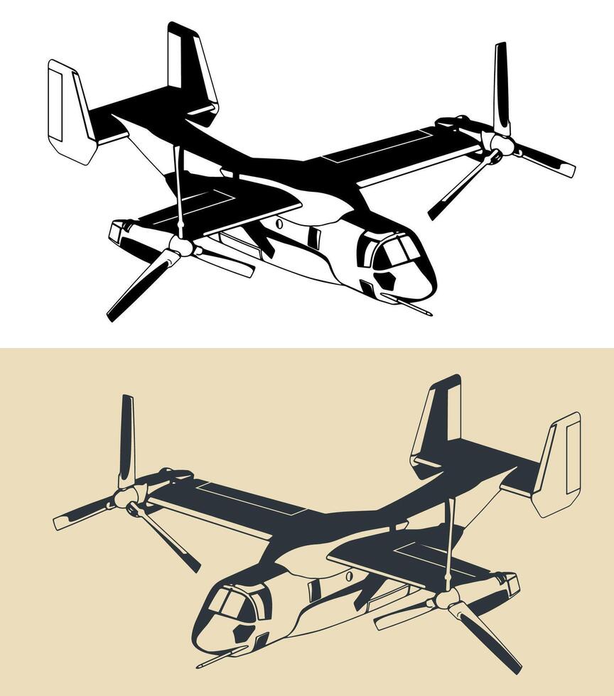 V-22B Osprey tiltrotor vector