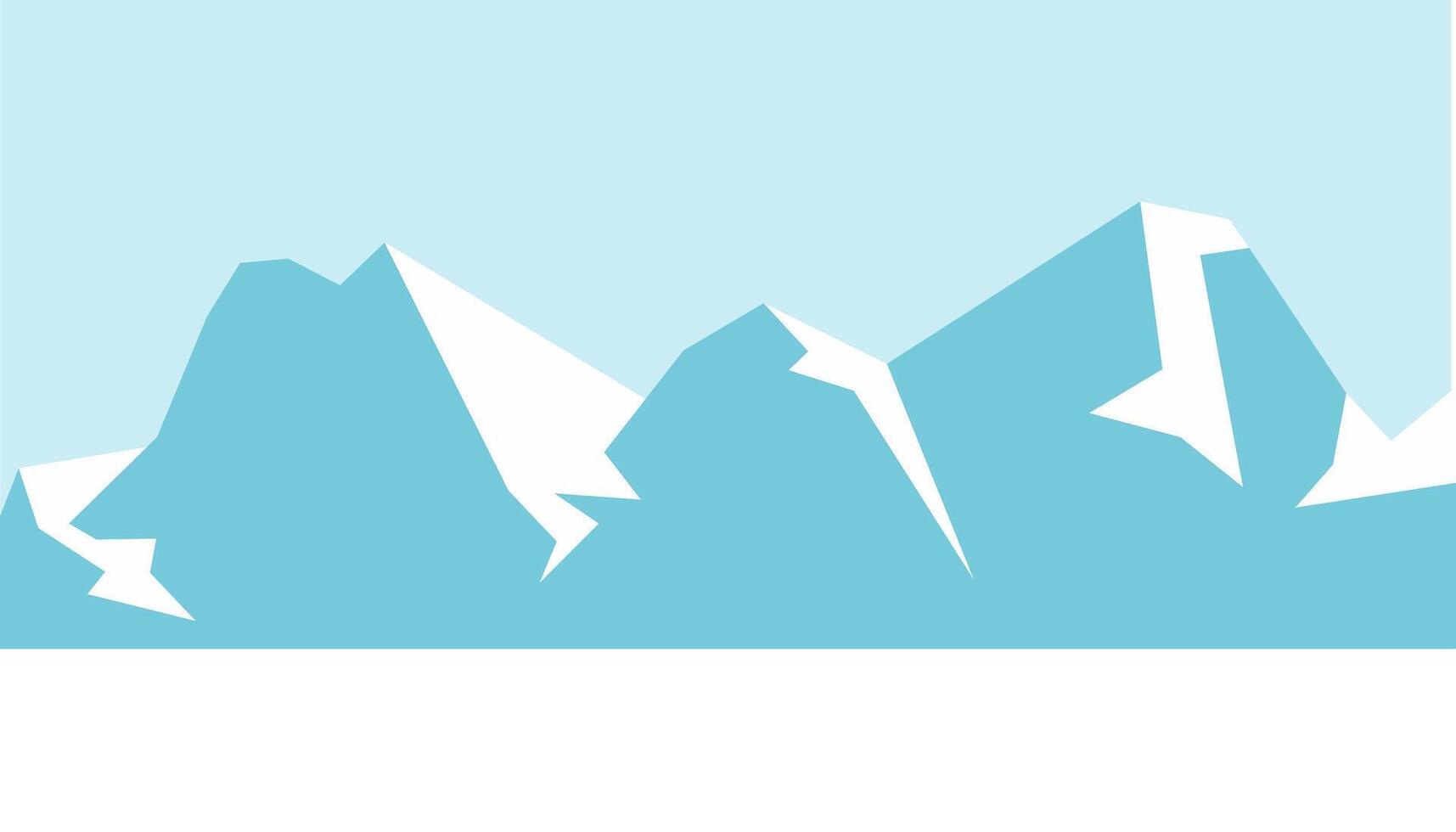 cartoon nature winter arctic landscape with iceberg vector