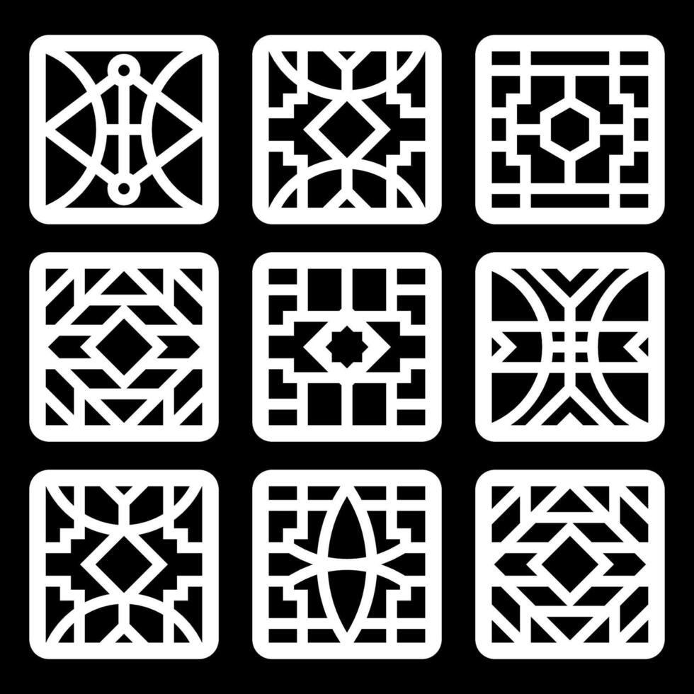 simple geomteric pattern for decoration, background, panel, and CNC Cutting vector