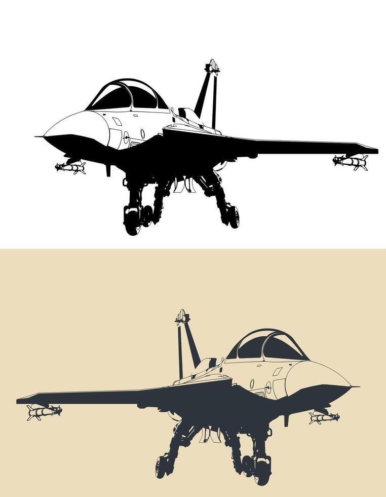 Carrier-based military jet vector