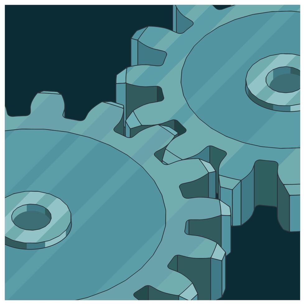 Gears colorful illustration vector