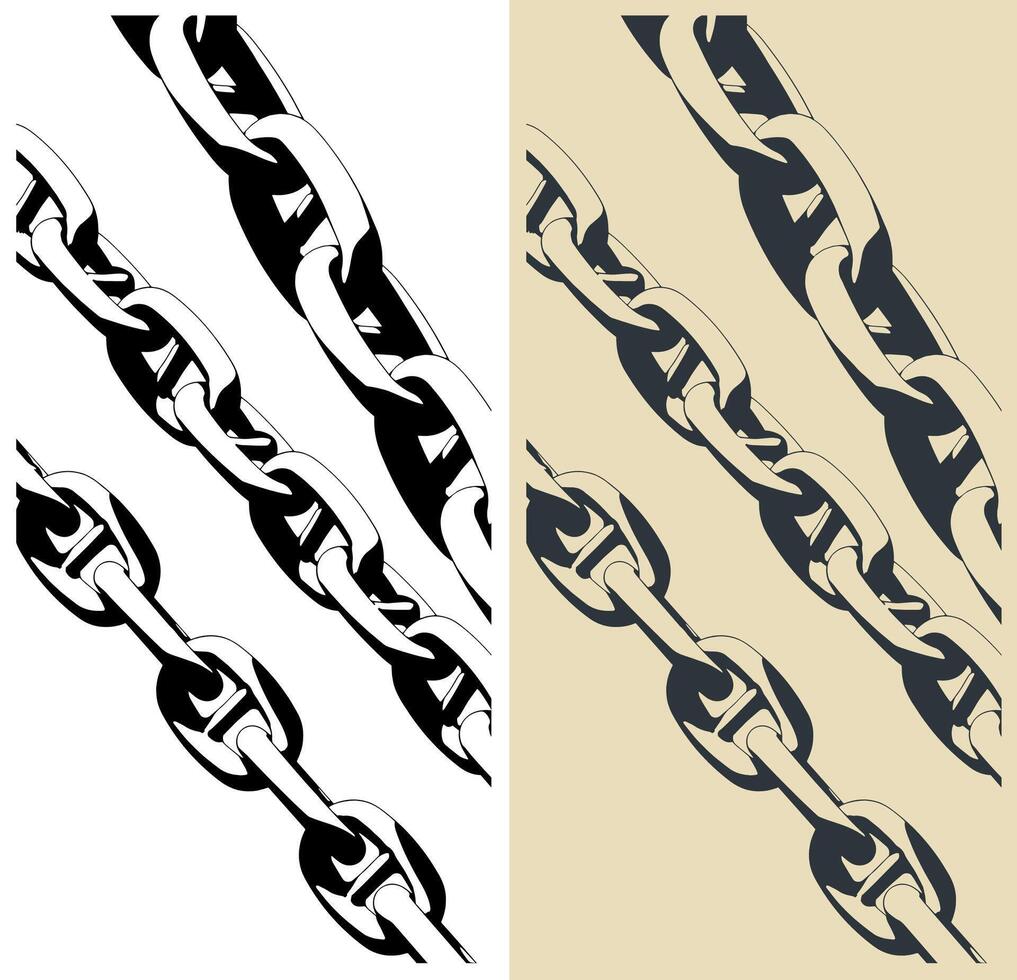 Chains close up vector