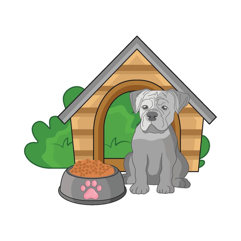 illustration of dog house vector