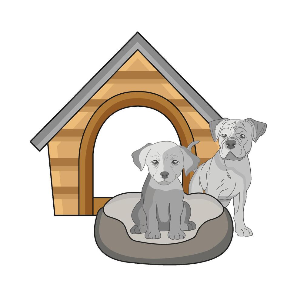 illustration of dog house vector